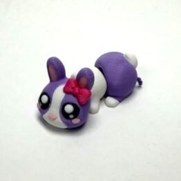 Bunny Flexi Keychain - Purple