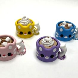 Clicky Kitty Hot Chocolate Keychain