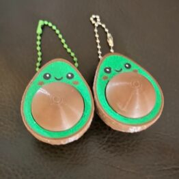 Happy Avocado Clicker Keychain