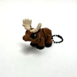 Moose with Antlers Flexi Keychain