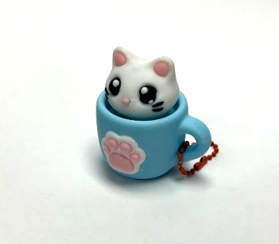 Clicky Kitty Paw Coffee Keychain - Image 3