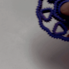 Planetary Triangle Spinner spins easily with mesmerizing rotation.