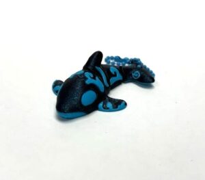 Tribal-Orca-Flexi-keychain--iso-galaxy-black turquoise