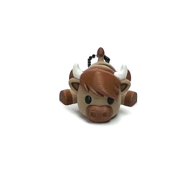 Baby Highland Cow Flexi Keychain - Image 2