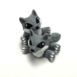 Gray Wolf Flexi Keychain