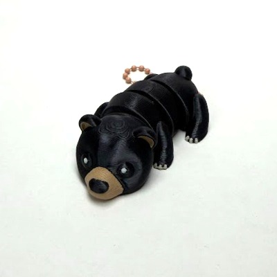 Black Bear Flexi Keychain - Image 2