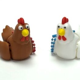 Chicken Flexi Keychain