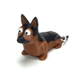 German Shepherd Flexi Keychain