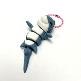 Great White Shark Flexi Keychain - Supine