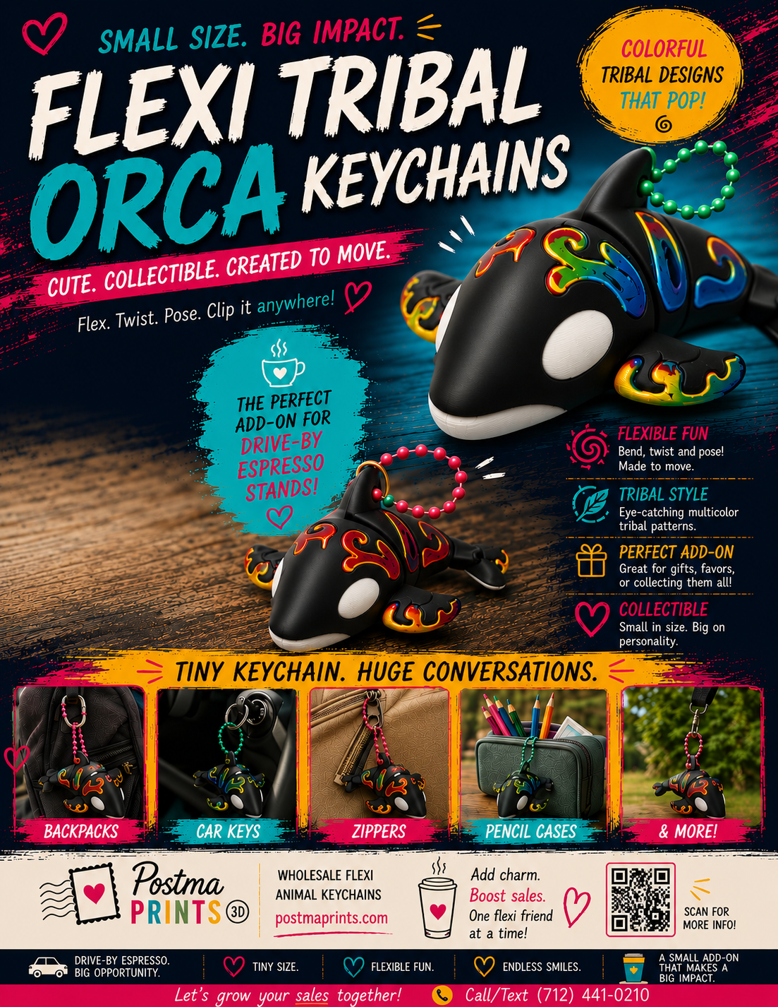 Tribal Orca Keychain Flyer