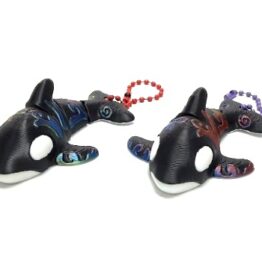 Tribal Orca Flexi Keychain (Multicolor)