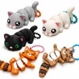 Cat Flexi Keychain