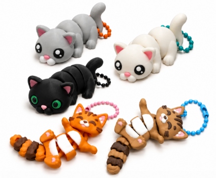 Cat Flexi Keychain