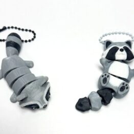 Raccoon Flexi Keychain